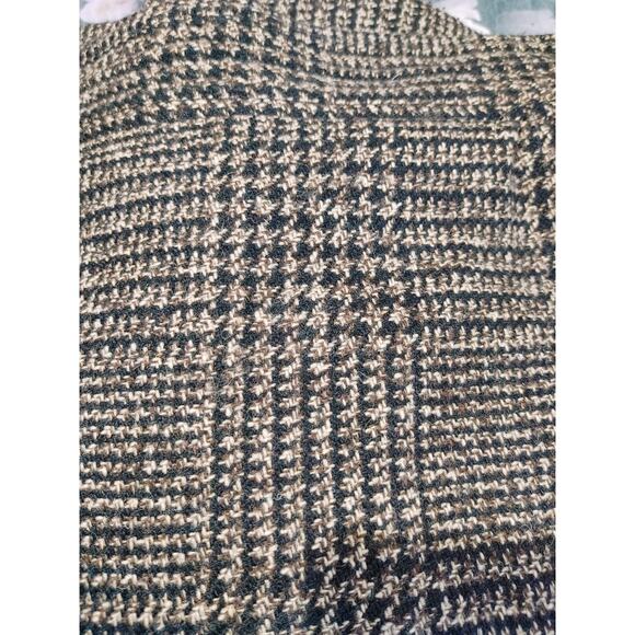 Orsay Tweed Mock Neck Button Wool Plaid Blazer Jacket Brown Womens EU 38 US 6 - Picture 9 of 10